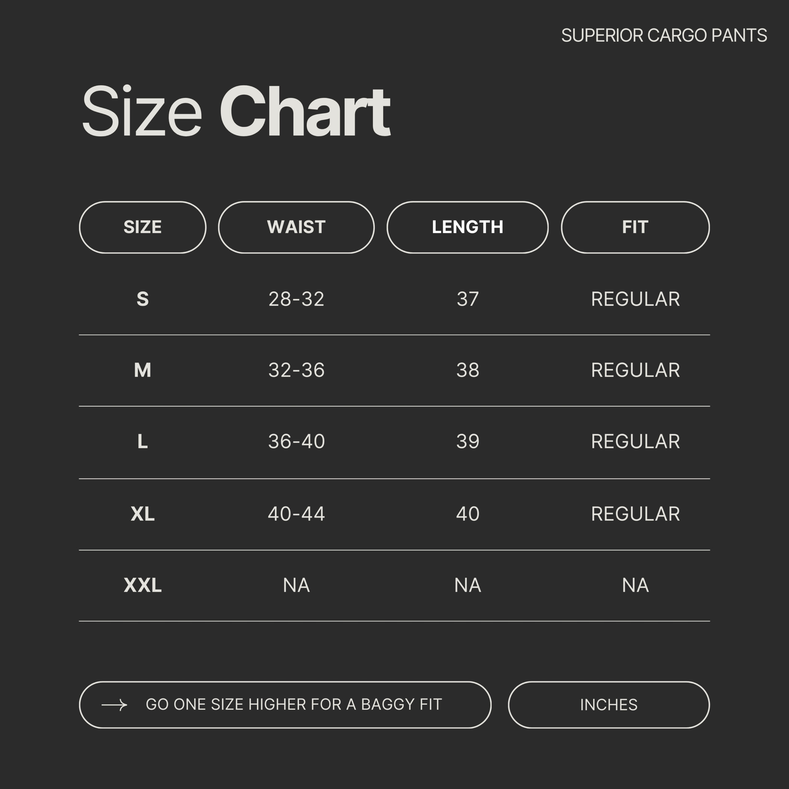 Black and Ivory Minimalist Size Chart Instagram Post-4