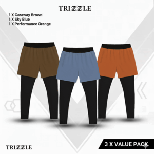 2 in1 Compression Pants 3 x Bundle Pack- Waterproof Edition